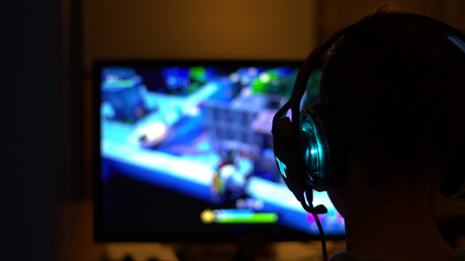 Gamer in the dark