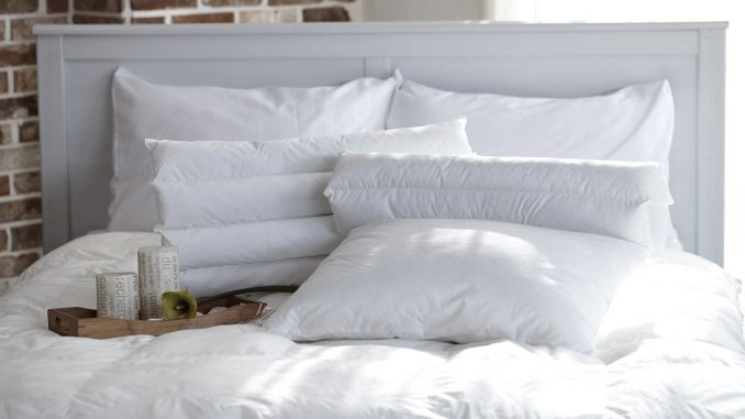 Foamy Pillows on Bed White
